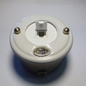 Розетка интернет малая, RJ 45, белый, 19240И-80 ГусевЪ