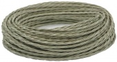 Ретро кабель витой электрический (50м) 2*0.75, титановый шелк, серия Twist, Interior Electric