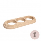 Рамка на бревно 220 мм. 3 местная, овал, дуб неокрашенный НО13НК220 Salvador