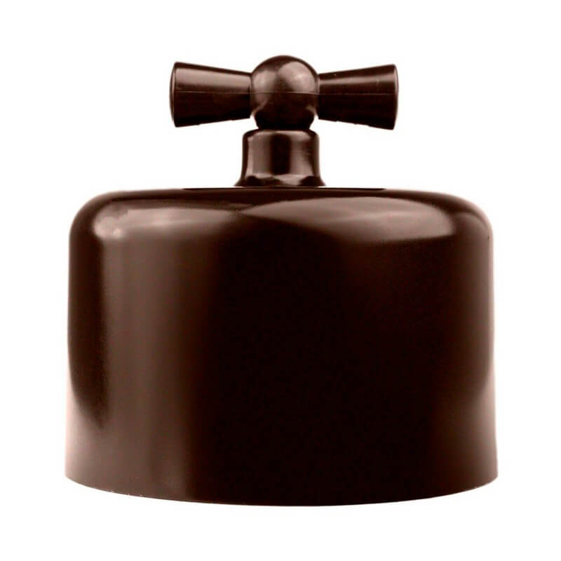Ретро выключатель, коричневый, R1-210-22 Rozetkof одноклавишный