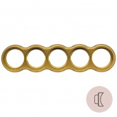 Рамка на бревно D220 мм. 5 местная, восьмерка, дуб коричневый с золотой патиной НО35ДКЗ220 Salvador