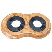 Рамка с пластиковой вставкой 2 местная, восьмерка, гефест, 252-Г (KM) Lindas