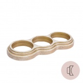 Рамка на бревно D240 мм. 3 местная, восьмерка, дуб выбеленный с золотой патиной НО33ВДЗ240 Salvador