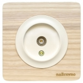 Розетка антенная TV, натуральный ясень+бежевый, ROC1-AN/1E2110130 Ruwel