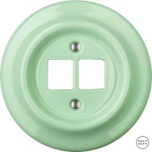 Корпус ретро розетки двойной ментол глянцевый PNMEGs0 Katy Paty