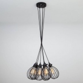 Подвесной светильник в стиле лофт Moll 50059/6 черный ЕВРОСВЕТ