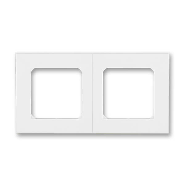 Дизайнерская рамка 2 местная, белый / белый, 2CHH015020A6003 ABB, серия Levit