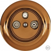 Ретро розетка TV/R/SAT проходная медный глянцевый OPCUNGsTVa Katy Paty