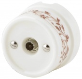 Ретро розетка ТВ, a036797-ОЛ (KM) орнамент лиана, Werkel модифицированный