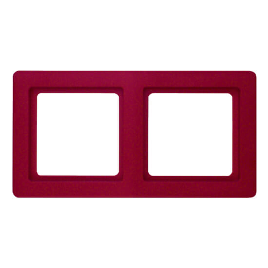 Дизайнерская рамка 2 местная, красный, бархатный лак, 10126062 Berker, серия Q.1