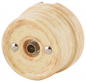 Ретро розетка ТВ, a036797-БП (KM) бежевая патина, Werkel модифицированный