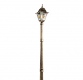 Ретро фонарь уличный Berlin, черный, золотистый, A1017PA-1BN Arte Lamp