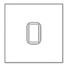 Дизайнерский выключатель / звонок Vega Черный песок, BVBDBB Bonze