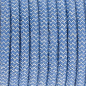 Ретро кабель электрический 2*0.75, голубой зигзаг, Cab.D75 Merlotti cavi