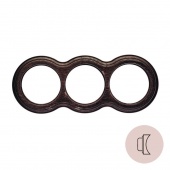 Рамка на бревно D220 мм. 3 местная, восьмерка, венге НО33ВГ220 Salvador