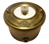 Розетка интернет малая, RJ 45 латунь, 19220И-80 ГусевЪ