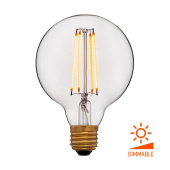 Ретро лампа светодиодная G95 2C4+, E27, прозрачная, 056-786 Sun Lumen