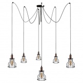 Люстра подвесная Workshop в стиле лофт, черный, 9631 Nowodvorski