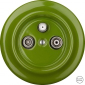 Ретро розетка TV/R/SAT ярко-зеленый глянцевый NICHGsTVb Katy Paty