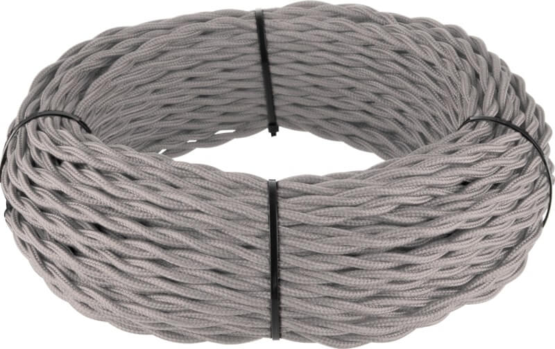 Ретро кабель витой (50 м.) 3*1.5, серый, W6453515 Werkel