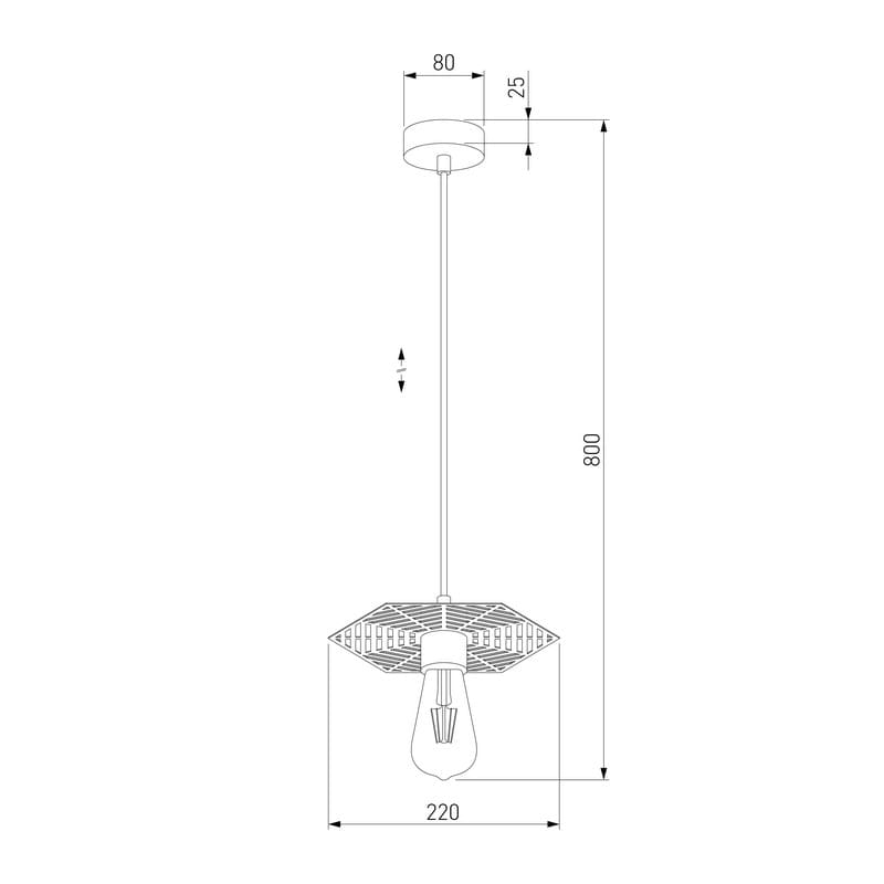 Подвесной светильник в стиле лофт Creto, 50167/1 бронза/черный ЕВРОСВЕТ