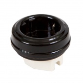 Ретро розетка без подъемной рамки, электрическая с заземлением, антрацитовый GE70301-АК (KM) ТМ МезонинЪ