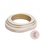 Рамка на бревно D240 мм. 1 местная, овал, дуб выбеленный с золотой патиной НО11ВДЗ240 Salvador