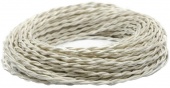 Ретро кабель витой электрический (50м) 3*2.5, бежевый шелк, серия Twist, Interior Electric