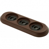 Рамка 3 местная, овал, коричневый 408-208К Sun-Lumen