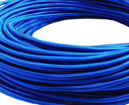 Ретро кабель круглый электрический (50м) 3*1.5, синий шелк, серия Loft, Interior Electric