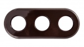 Рамка 3 местная коричневый BF2-630-02 BIRONI