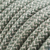 Ретро кабель электрический 2*0.75, зелёный зигзаг, Cab.D72 Merlotti cavi