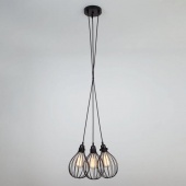 Подвесной светильник в стиле лофт Moll 50059/3 черный ЕВРОСВЕТ