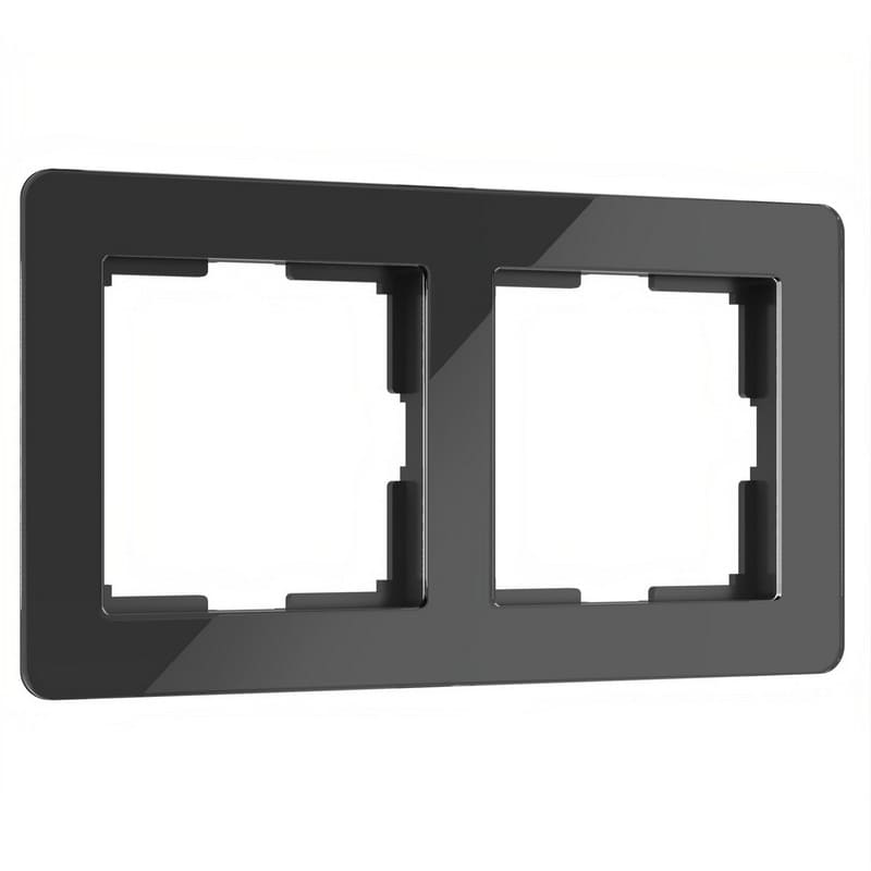 Дизайнерская рамка 2 местная, черный, акрил, W0022708 Werkel