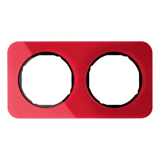 Дизайнерская рамка 2 местная, красный/черный, 10122344 Berker, серия R.1