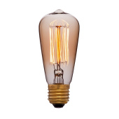 Ретро лампа накаливания ST48 F2, E27, золотая, 051-897 Sun Lumen