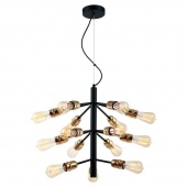 Люстра подвесная в стиле лофт Huron, черный, LSP-8199 Lussole