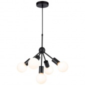 Люстра подвесная в стиле лофт Kenner, черный, LSP-8271 Lussole