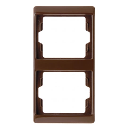 Дизайнерская рамка 2 местная, вертикальная, коричневый, глянцевый, 13230001 Berker, серия Arsys