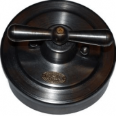 Ретро выключатель большой, состаренная латунь, 11223Р-100П ГусевЪ, одноклавишный