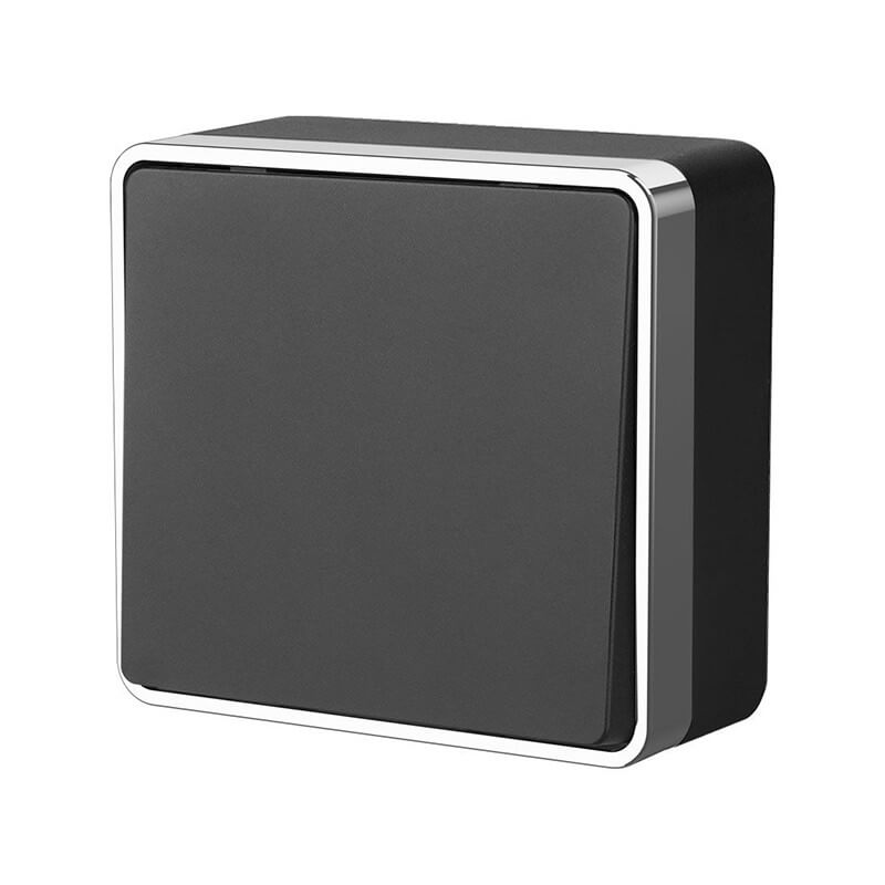 Дизайнерский выключатель, черный хром, W5010035 Werkel, одноклавишный