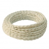 Провод витой электрический 3*1.5 слоновая кость ПВоП 3*1.5 ЦИОН