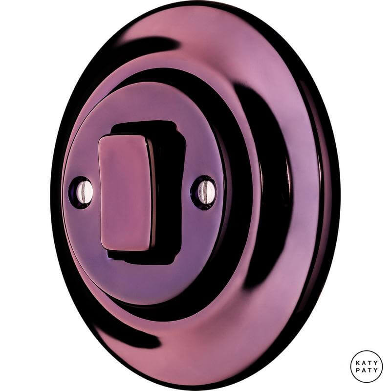Ретро выключатель фиолетовый металлик PEMAGWds Katy Paty диммер для ламп накаливания