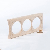 Тройная накладка на бревно D260 мм., встраиваемая, ясень, V3-260 naBrevno