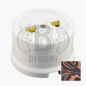 Розетка RJ11 телефонная двойная, античная медь, B1-301-15 BIRONI