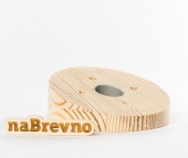 Накладка на скошенный потолок D95, 0.L0-15-S сосна, угол 15 градусов naBrevno