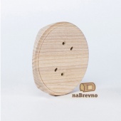 Накладка на бревно D180 мм. под распределительную коробку или светильник D100, ясень, KR1-180 naBrevno