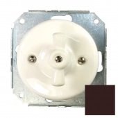 Ретро выключатель Colony двухклавишный, коричневый, CG01-02 Retrika