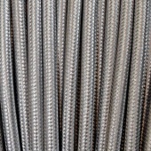 Ретро кабель электрический 2*0.75, серебро, Cab.M02 Merlotti cavi