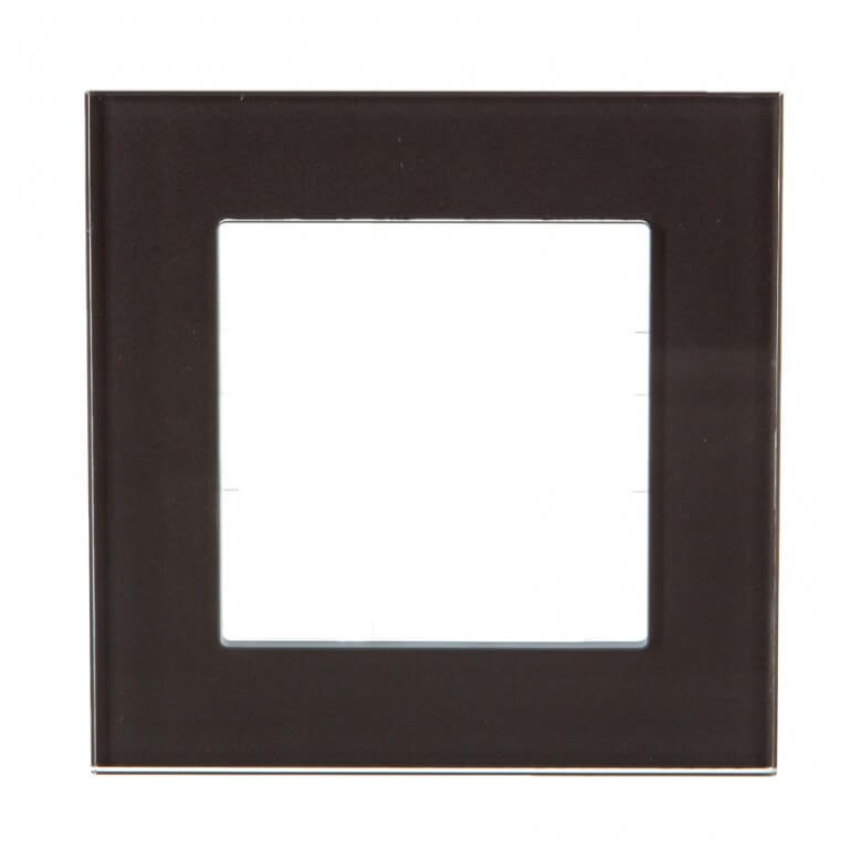 Дизайнерская рамка 1 местная, серо-коричневое стекло, 844119-1 LK Studio, серия LK80